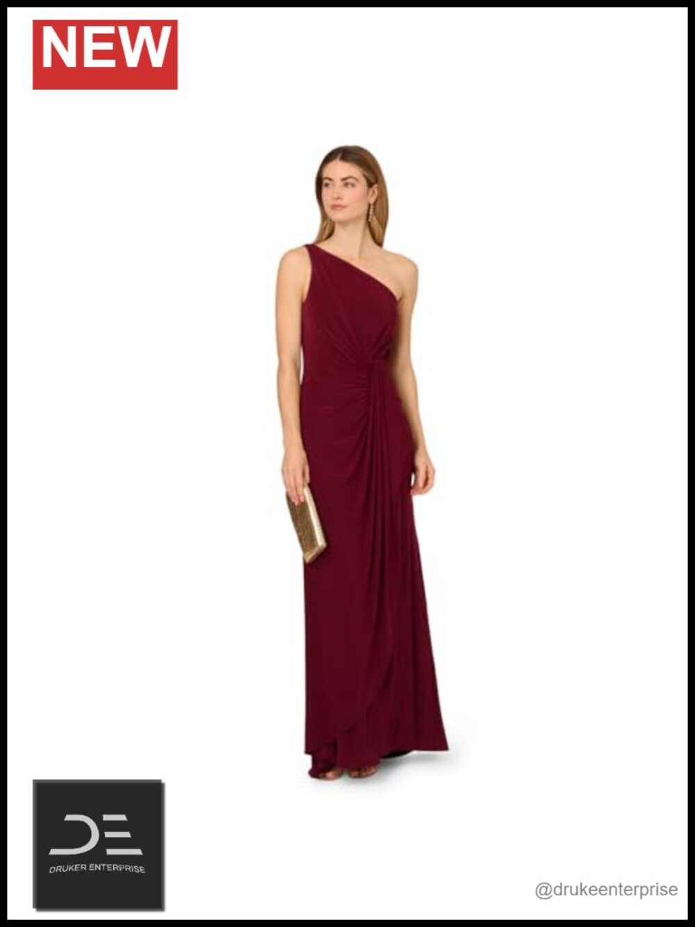 One Shoulder Jersey Formal Dress Sleeveless Floor Length